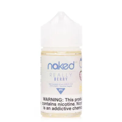 Naked 100 Original Really Berry e-liquid bottle, 60ml, with nicotine warning label.