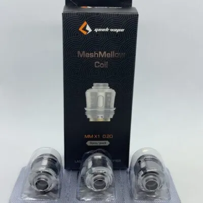 MeshMellow Coil pack with three individual coils in blister packaging, displayed against a white background.