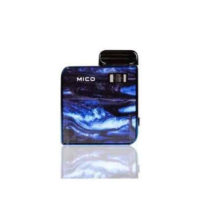 SMOK Mico vape device with blue marble design, side view.