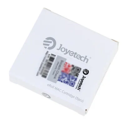 Joyetech eRoll MAC Cartridge packaging, white box with brand logo and barcode.