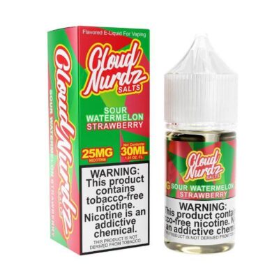 Cloud Nurdz Sour Watermelon Strawberry Salt
