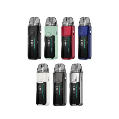 Vaporesso Luxe XR Max Vape Pod Kits in various colors, featuring digital displays and sleek design.