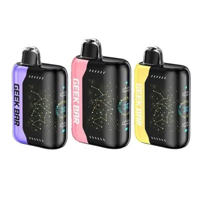 Three GB-Pulse-X devices in purple, pink, and yellow with sleek design and glowing patterns.