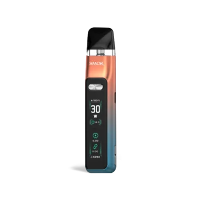 Smok Novo GT Kit Pod System in orange-blue gradient, featuring a display and control buttons.