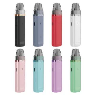 Eight Caliburn G3 Lite Kits in assorted colors, including black, blue, red, white, pink, teal, purple, and green.