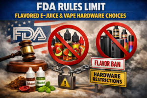 FDA Rules Limit Flavored E-Juice & Vape Hardware Choices